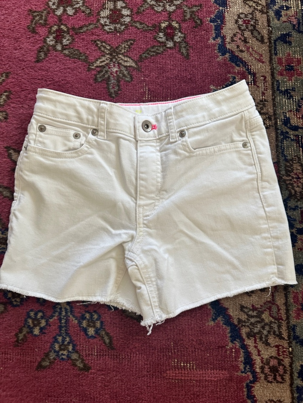 Vineyard Vines Girls White Denim Cutoff Shorts